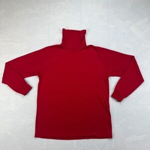 Vintage Classic II Tee Shirt Women's Large Red Long Sleeve Turtleneck USA Made